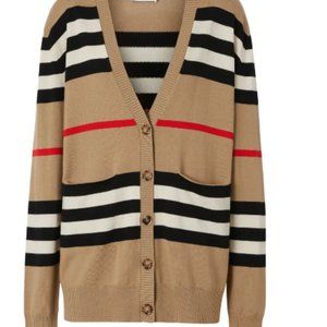 Scioto Icon Stripe Merino Wool Cardigan